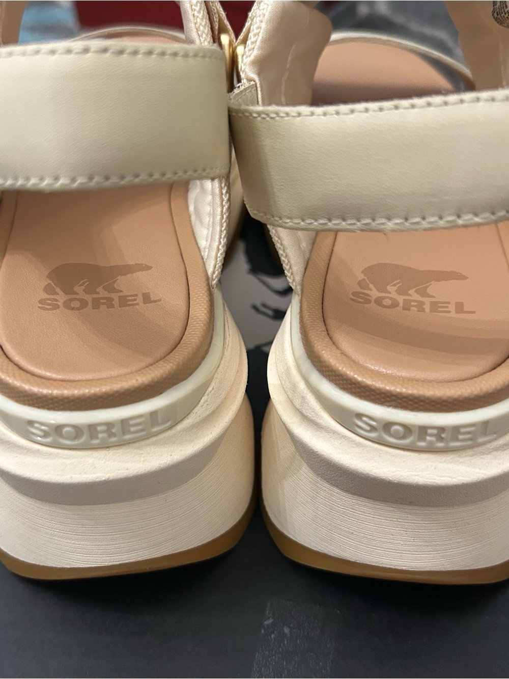 Sorel Cream and Tan Women's Sport Sandals Size 7.5 - Picture 5 of 6
